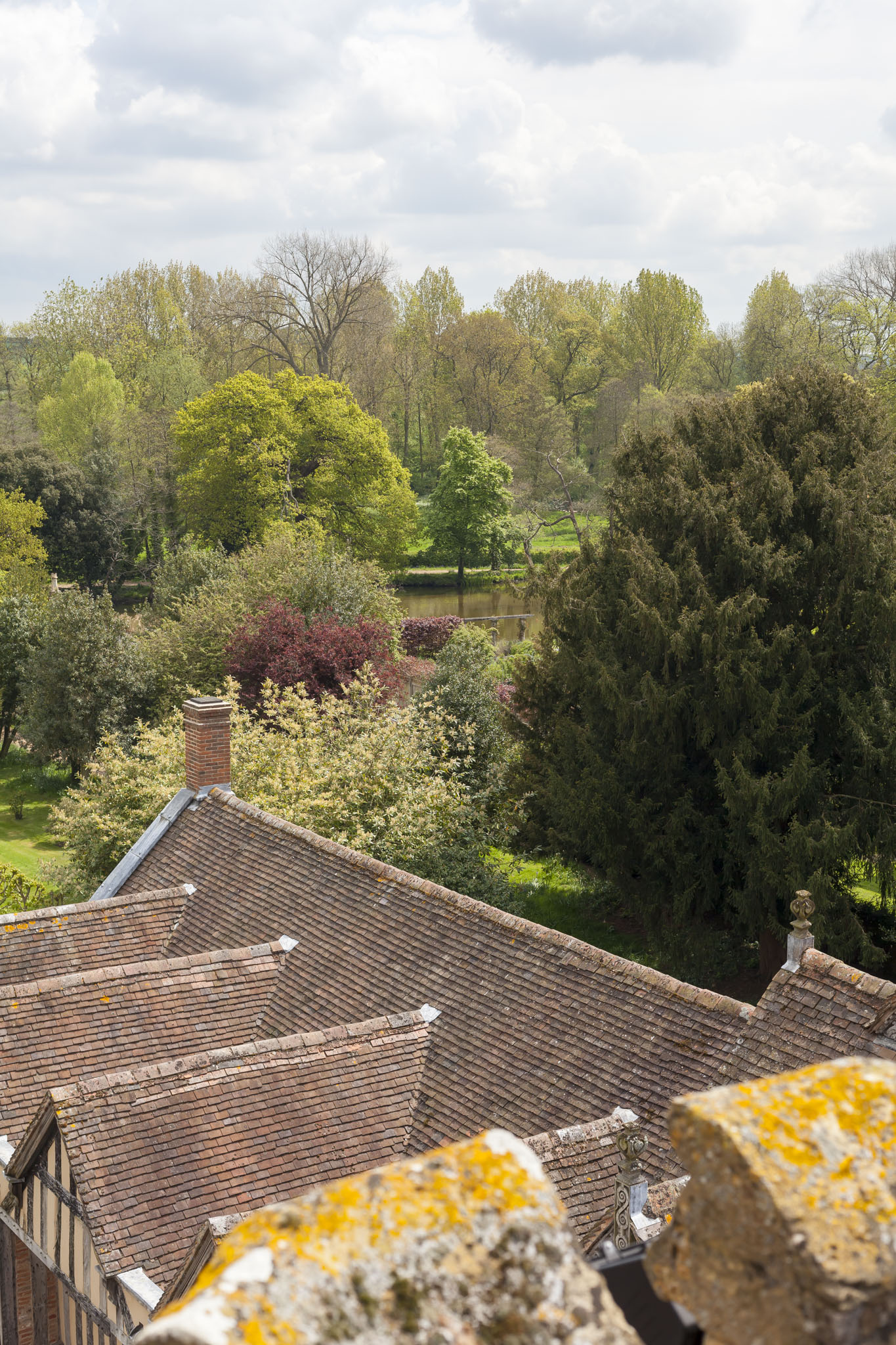 Coughton Court Rooftop View
