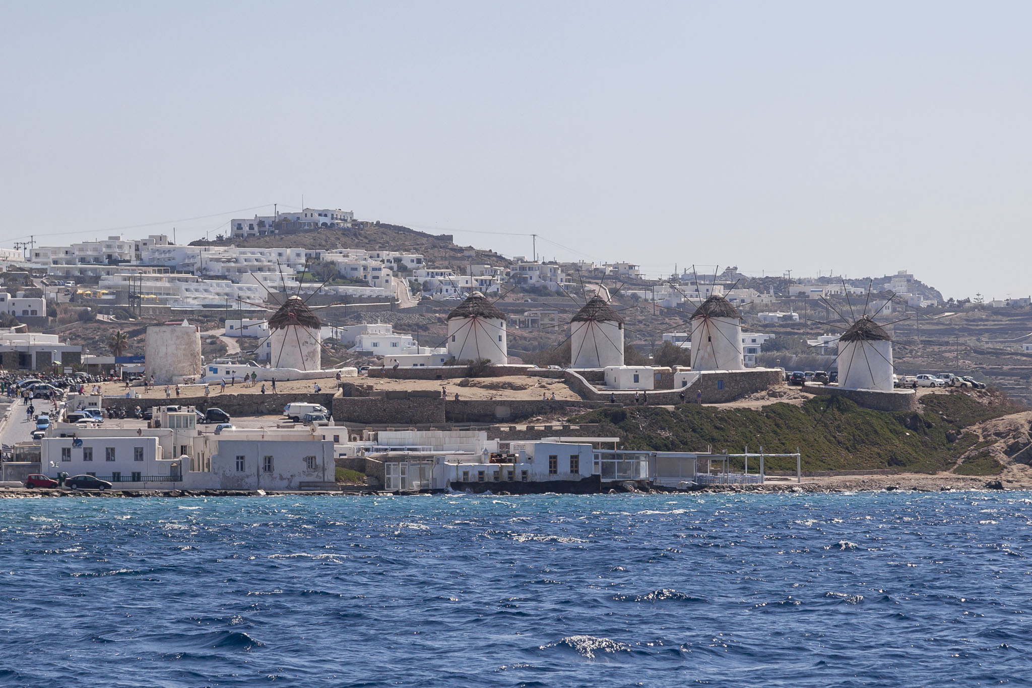 Mykonos Windmills From The Sea