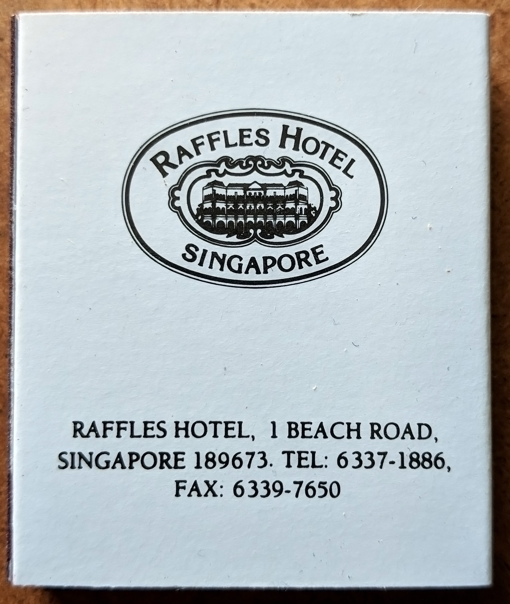Raffles Hotel Matchbox