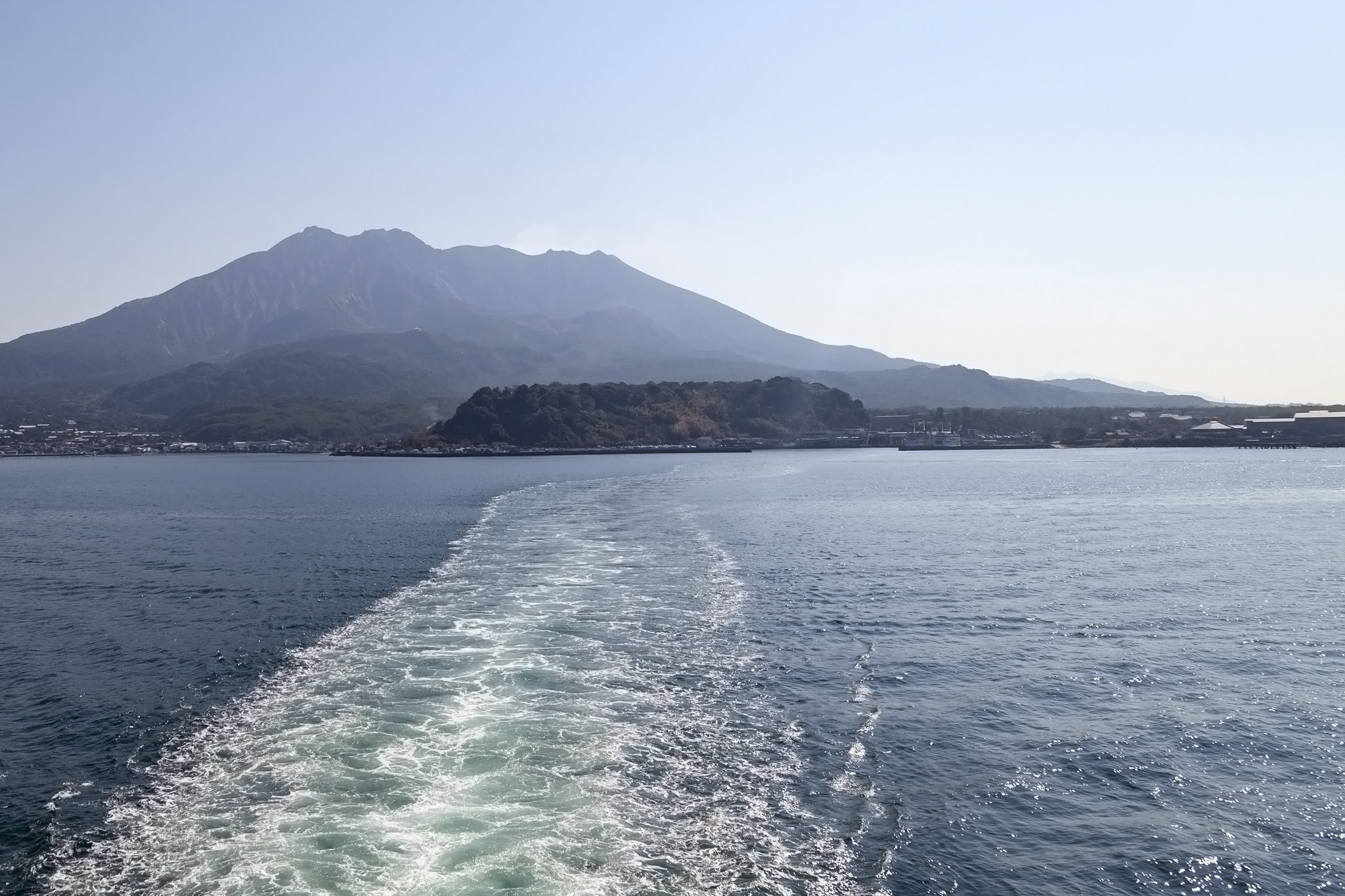 Leaving Sakurajima