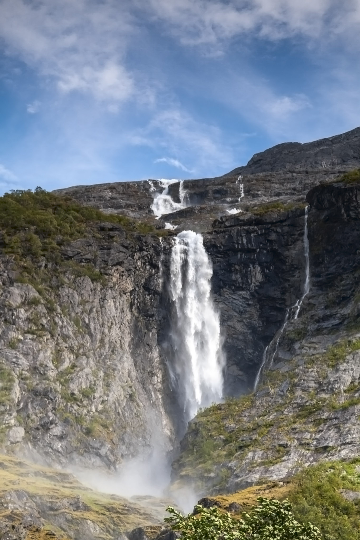 Kjenndal Glacier Waterfall